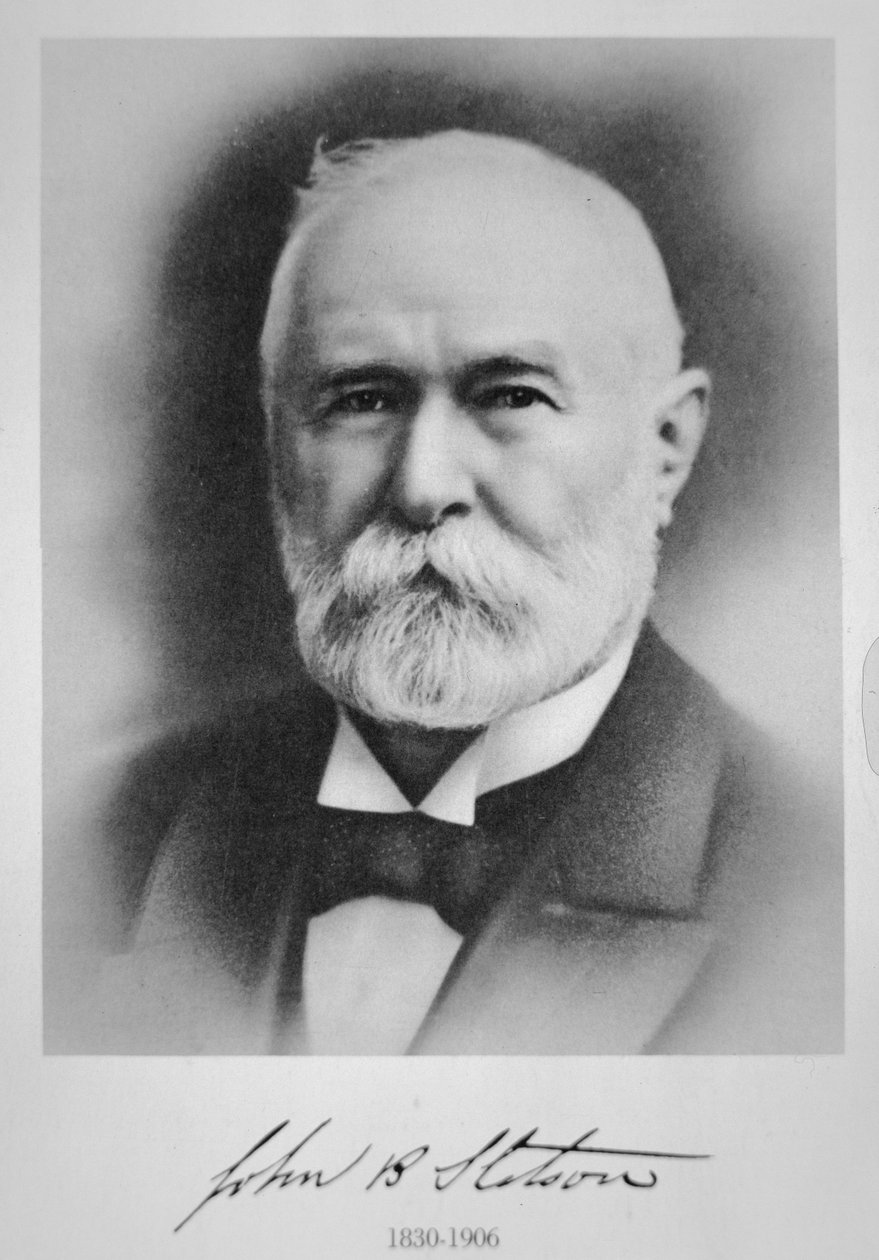 John B. Stetson (1830-1906) Fabricante americano de chapéus da Filadélfia (litho) de American School