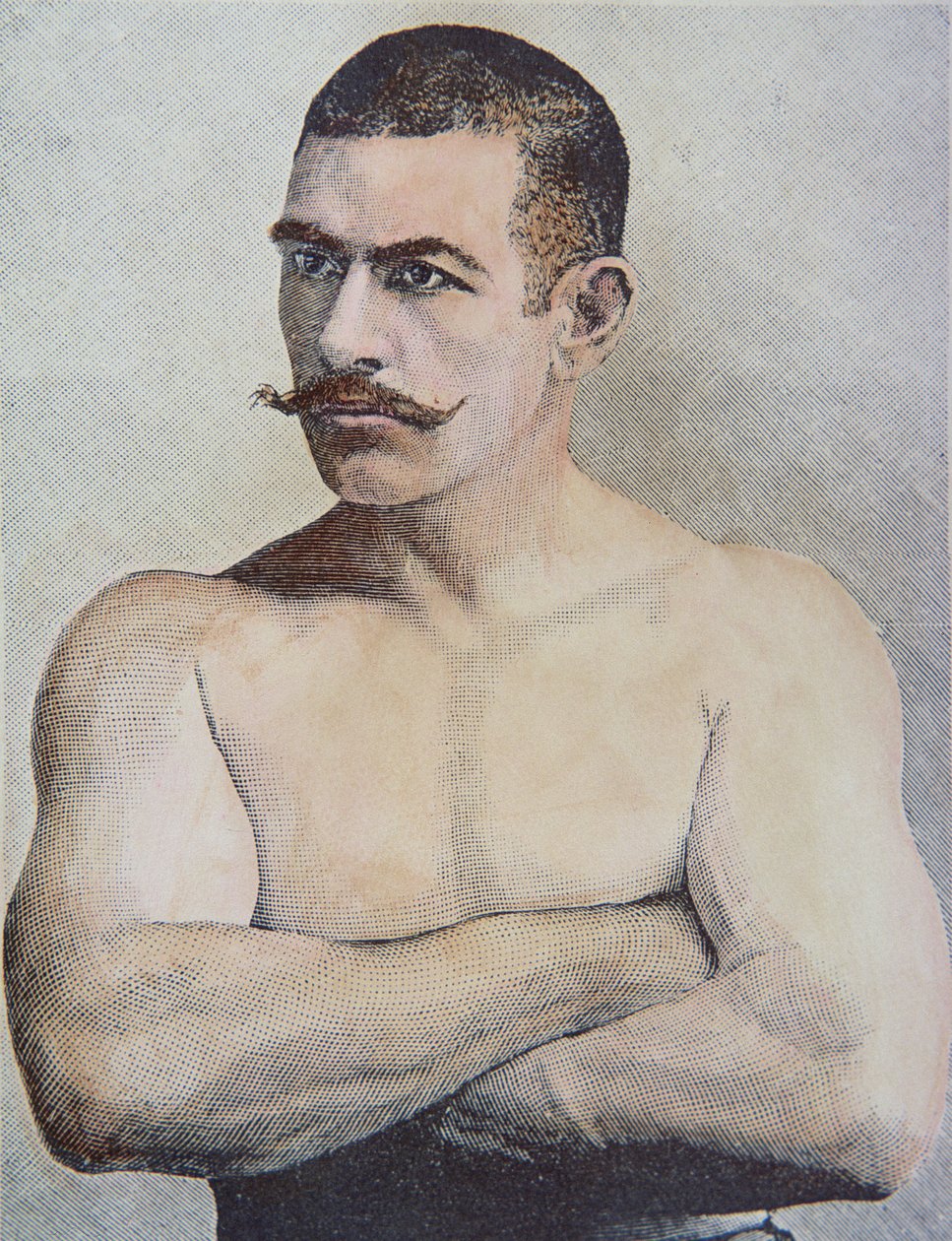 John L. Sullivan (cor litho) de American School