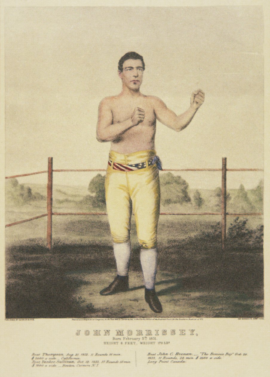 John Morrissey, de uma estampa contemporânea (litho a cores) de American School