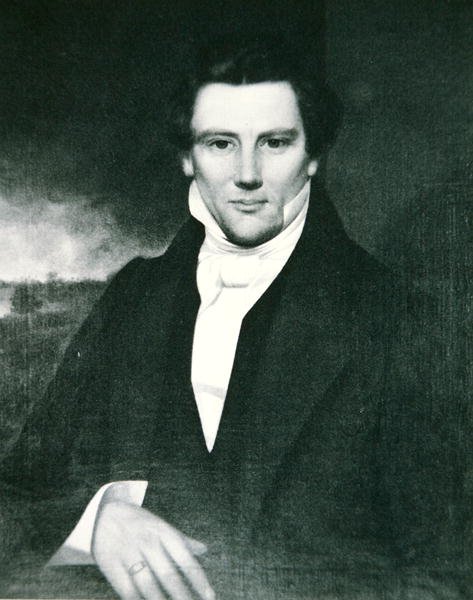 Joseph Smith (1805-44) profeta fundador da Religião Mórmon nos EUA (litho) de American School