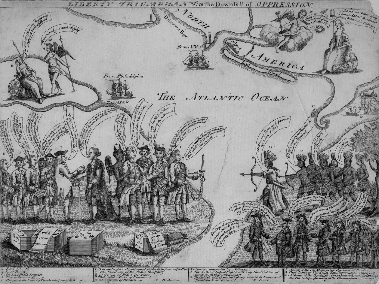 Liberdade Triunfante, ou a Queda da Opressão, 1773 de American School