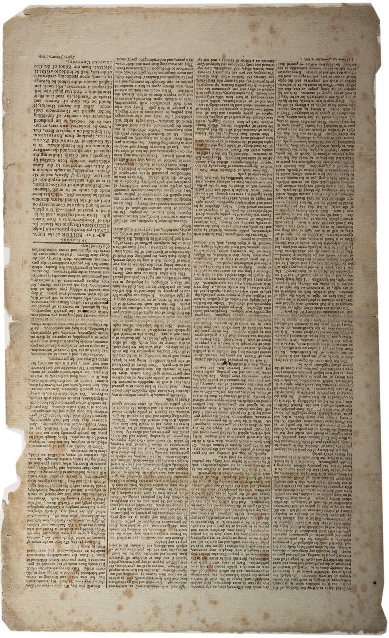 Liberdade de Expressão e da Imprensa, janeiro de 1799 de American School