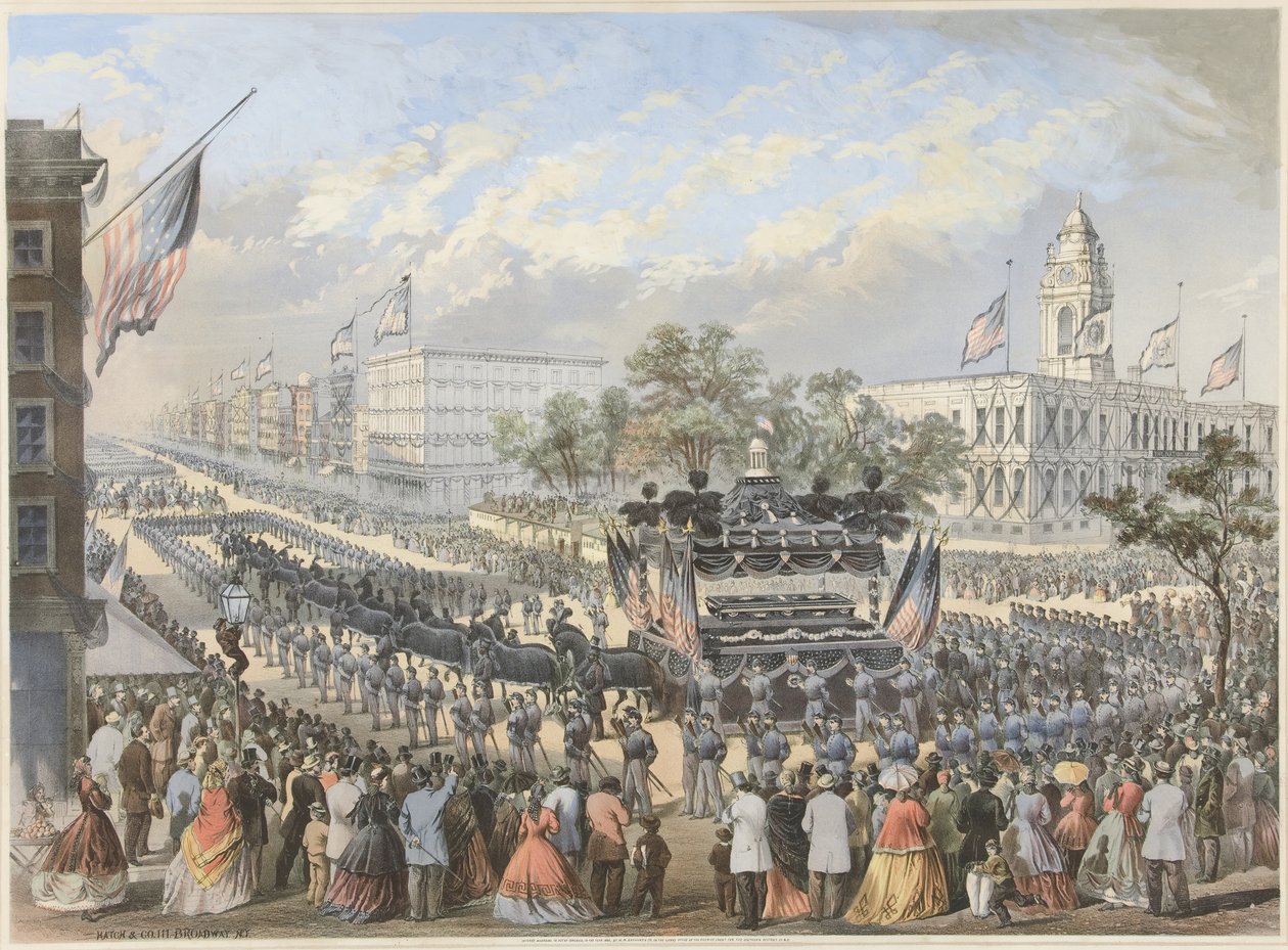 Lincolns Funeral, 25 de abril de 1865, pub. 1866 de American School