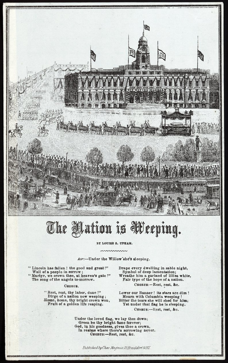 Lincoln "s Funeral Procession, pub. 1865 de American School