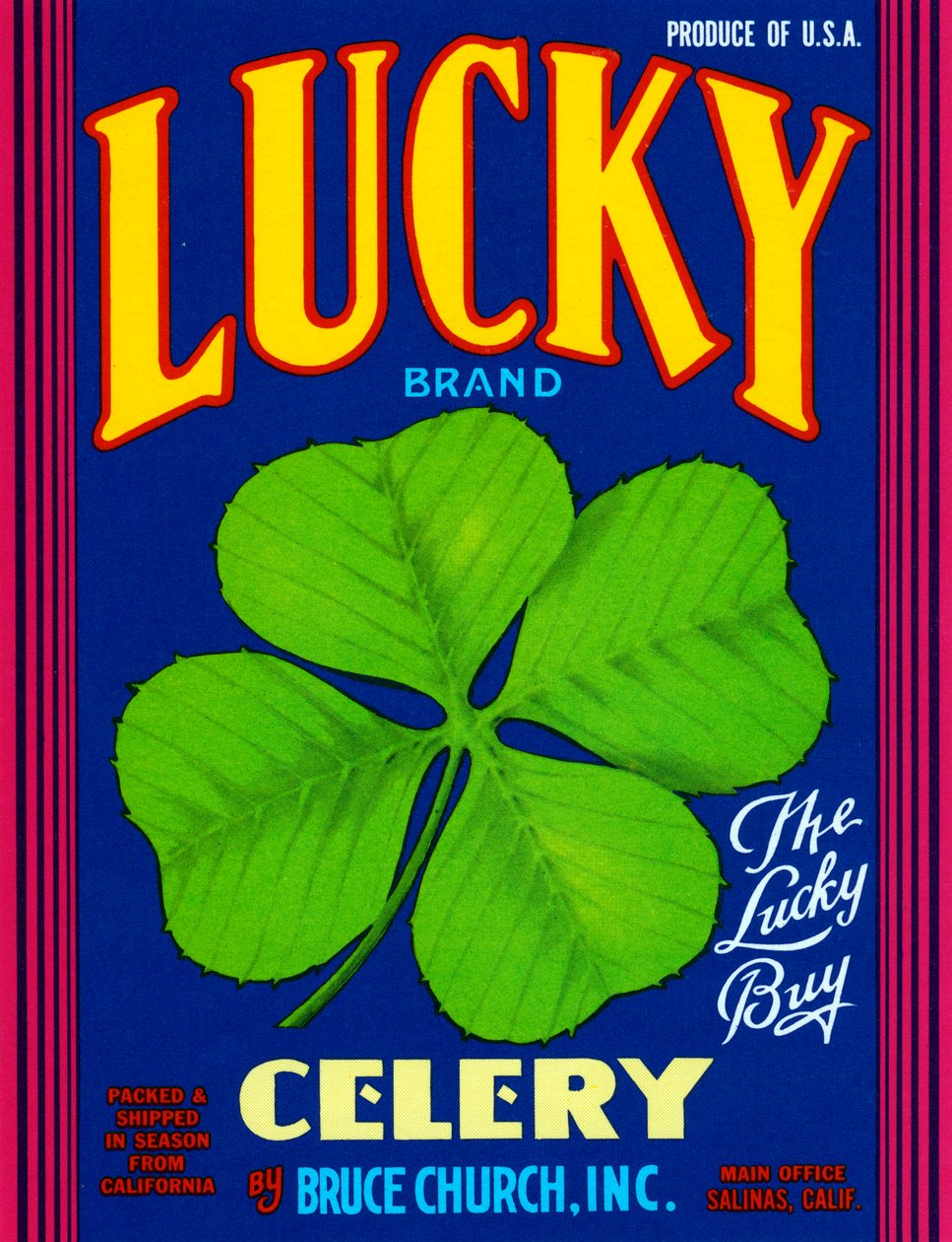 Lucky Brand Crate Fruit Crate Label, c.1920 (litografia) de American School