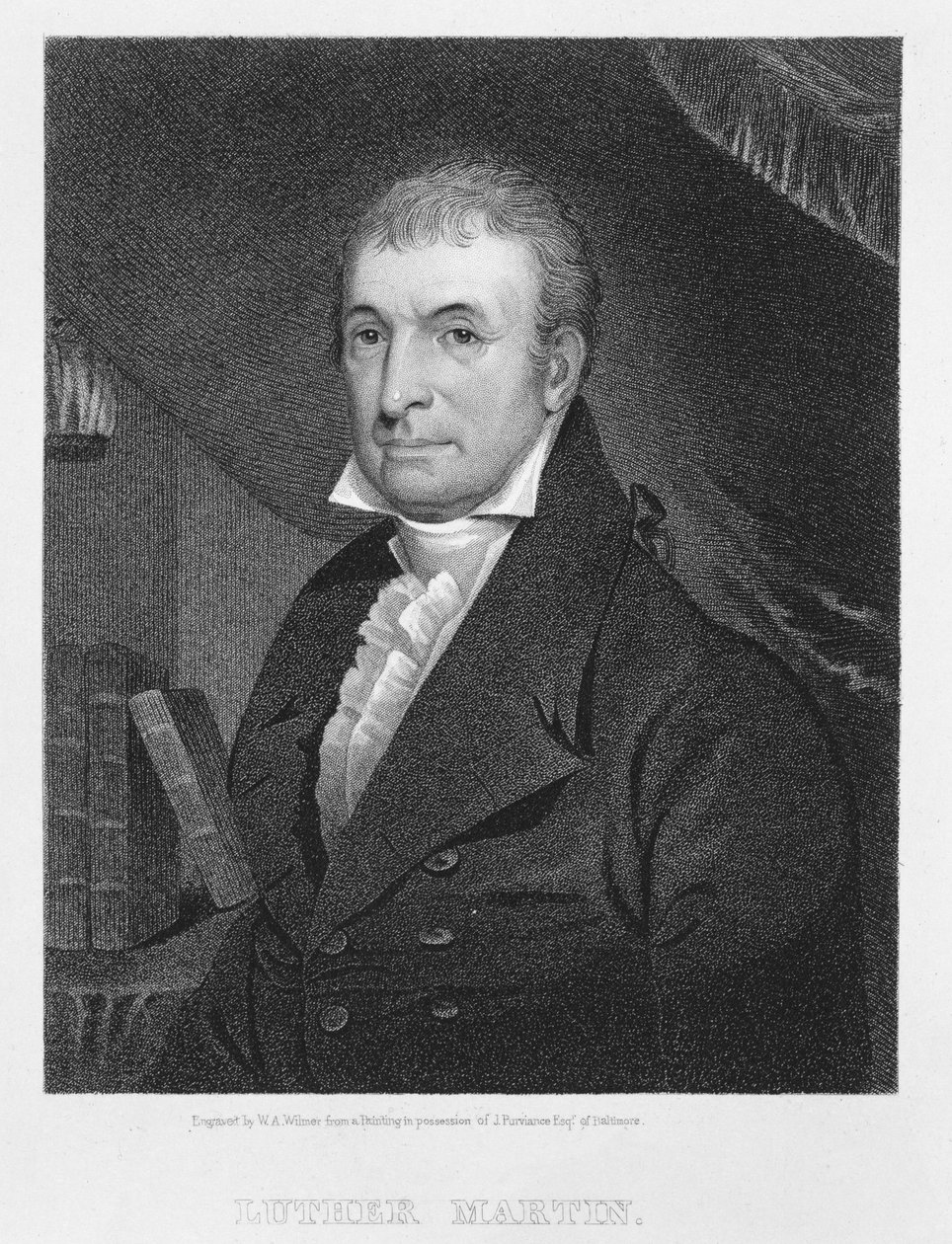 Lutero Martin, gravado por William A. Wilmer (c.1820-55) de American School