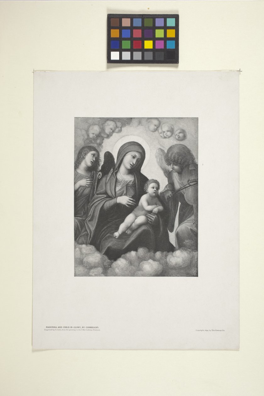 A Virgem e a Criança em Glória (tinta) de American School