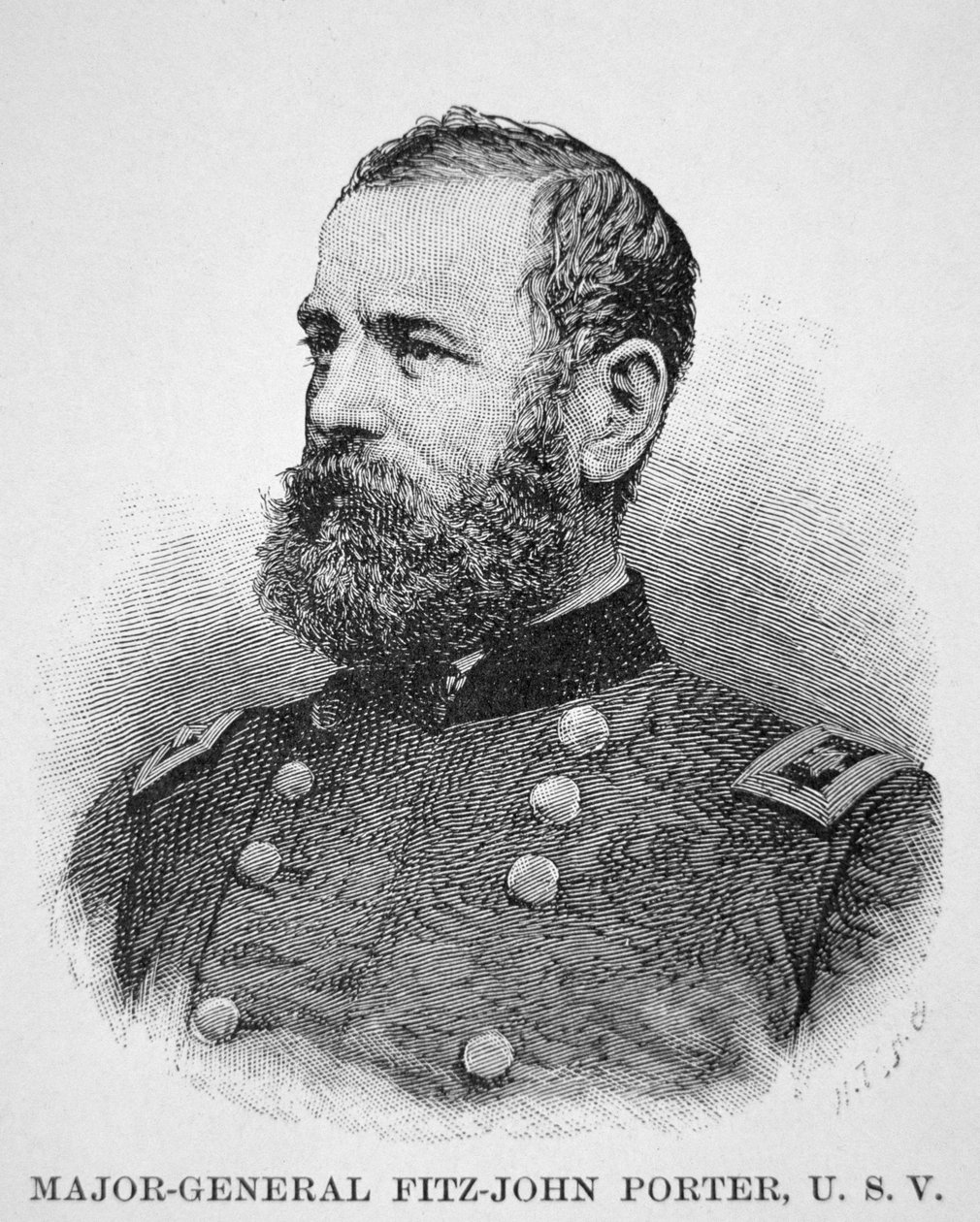 Major General Fitz John Porter (1822-1901) (gravura) de American School