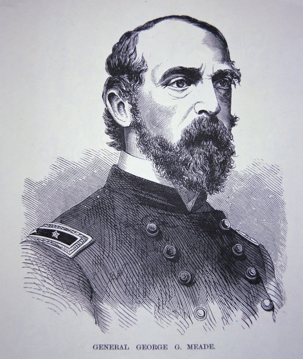 Major General George Meade (1815-72) (gravura) de American School