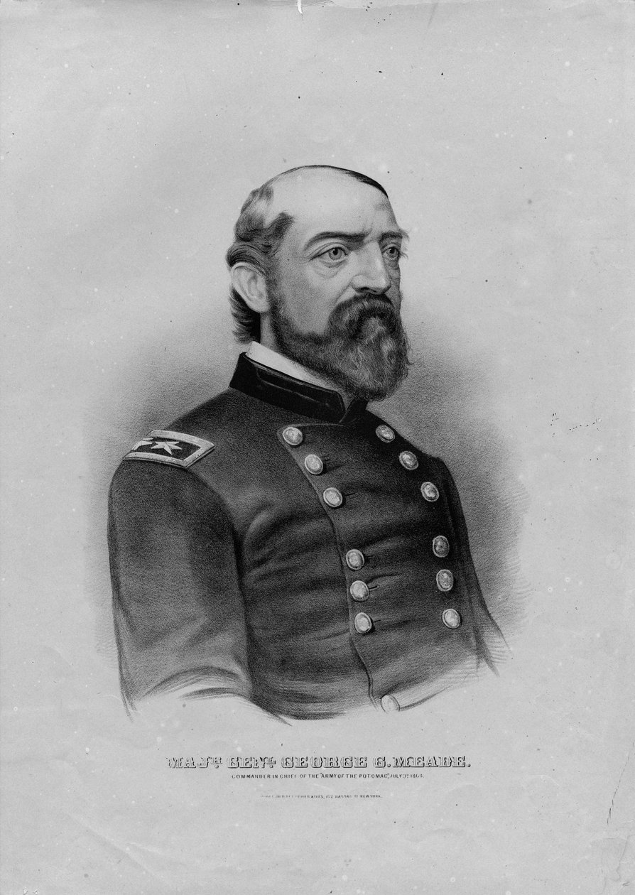Majr. Genl. George G. Meade, pub. por Currier & Ives, c.1863 de American School
