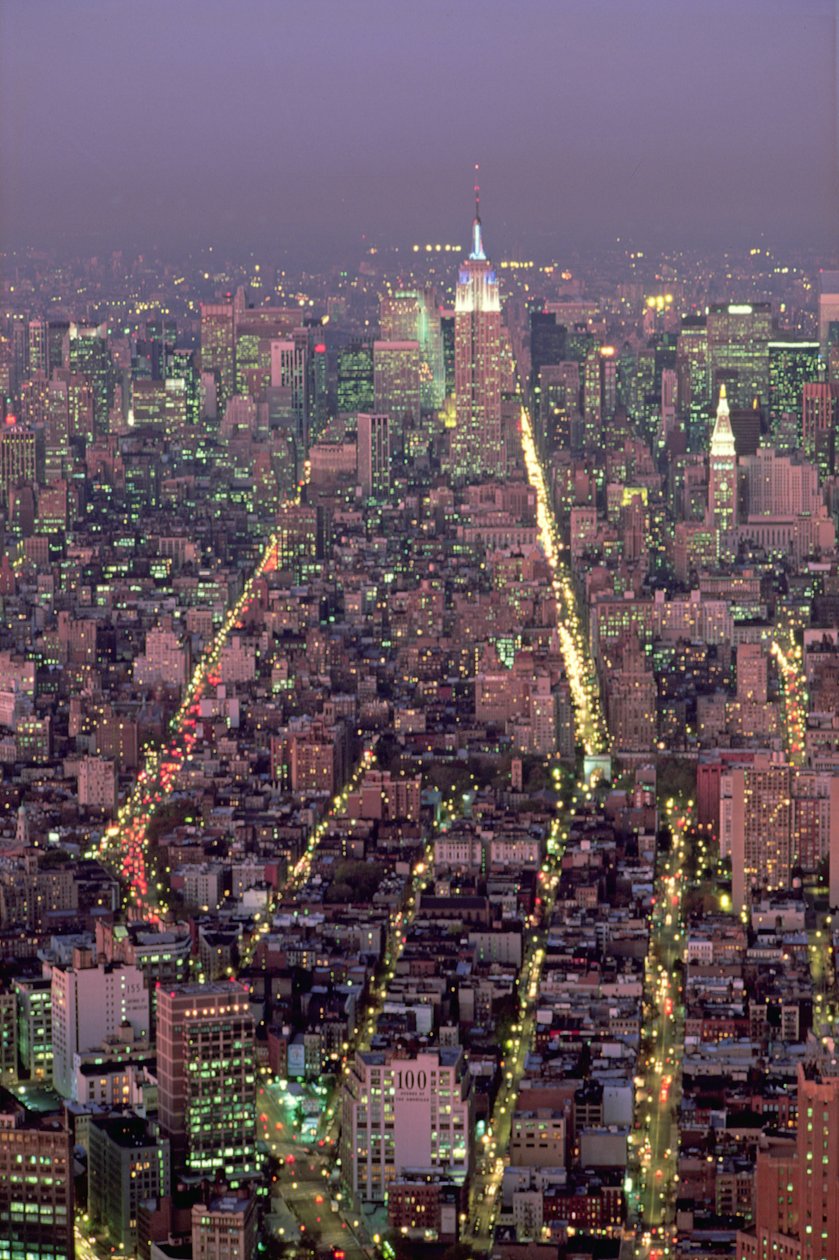 Manhattan à noite de American School