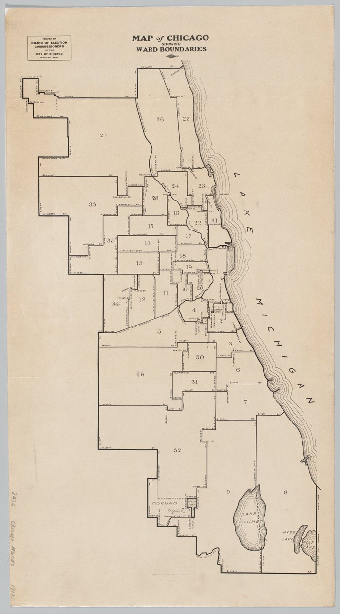 Mapa de Chicago mostrando os limites da ala de American School
