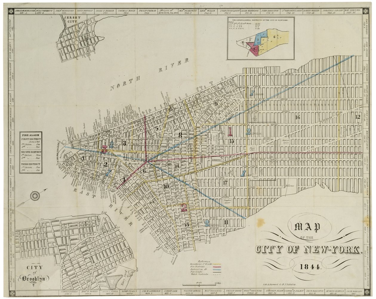 Mapa da Cidade de Nova Iorque. de American School