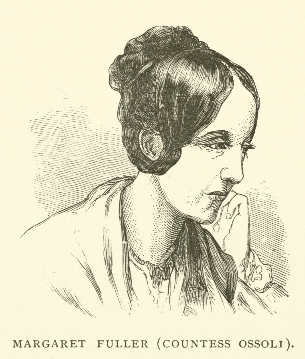 Margaret Fuller, condessa Ossoli, jornalista americana e ativista dos direitos das mulheres (gravura) de American School