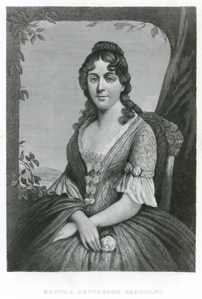 Martha Jefferson Randolph (gravura) de American School