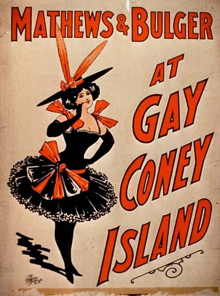 Mathews e Bulger em Gay Coney Island (cor litho) de American School