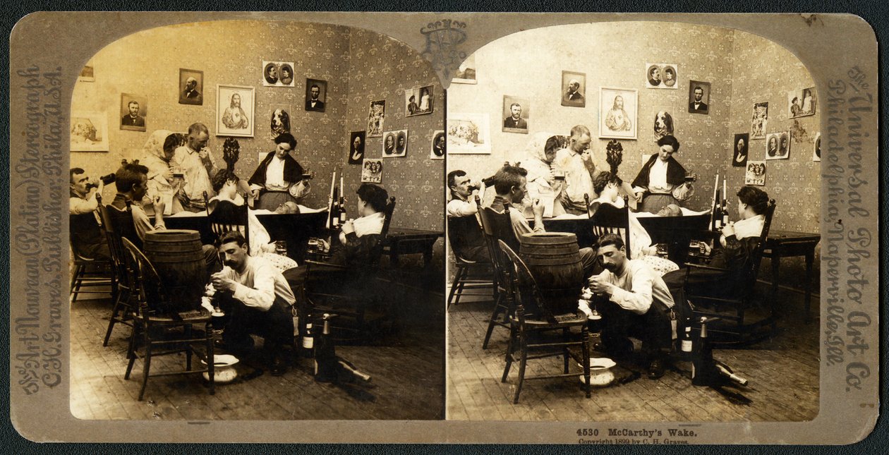 McCarthys Wake (Parte 1), 1899 (estereógrafo) de American School