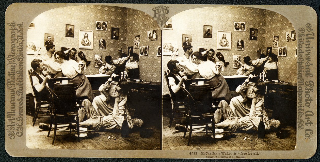 McCarthys Wake (Parte 3), 1899 (estereógrafo) de American School