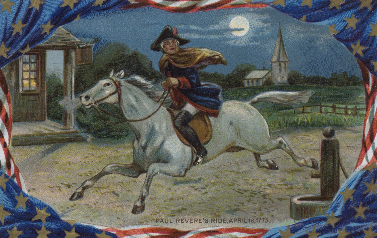 Cartão do Dia da Memória, Passeio de Paul Revere de American School