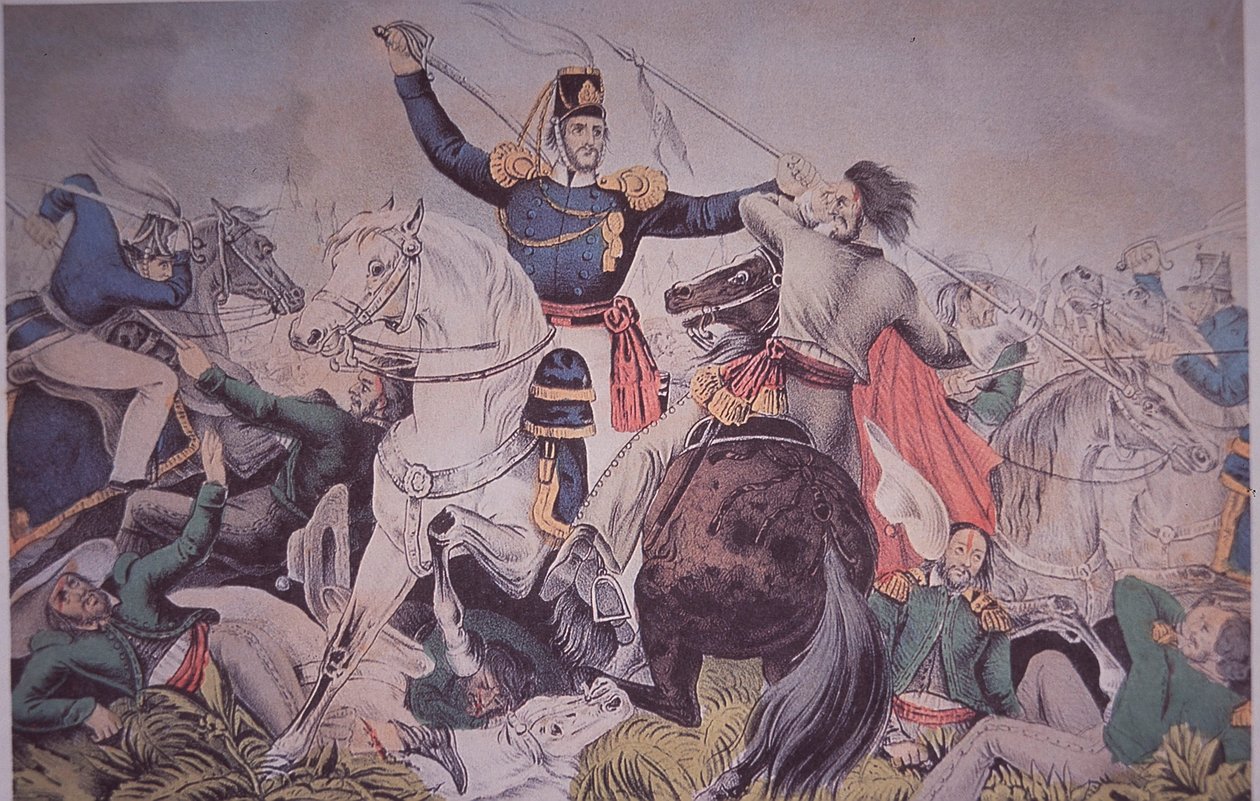 Guerra Mexicana-Americana (1846-48), combate do Coronel Harney em Madelin, perto de Veracruz de American School