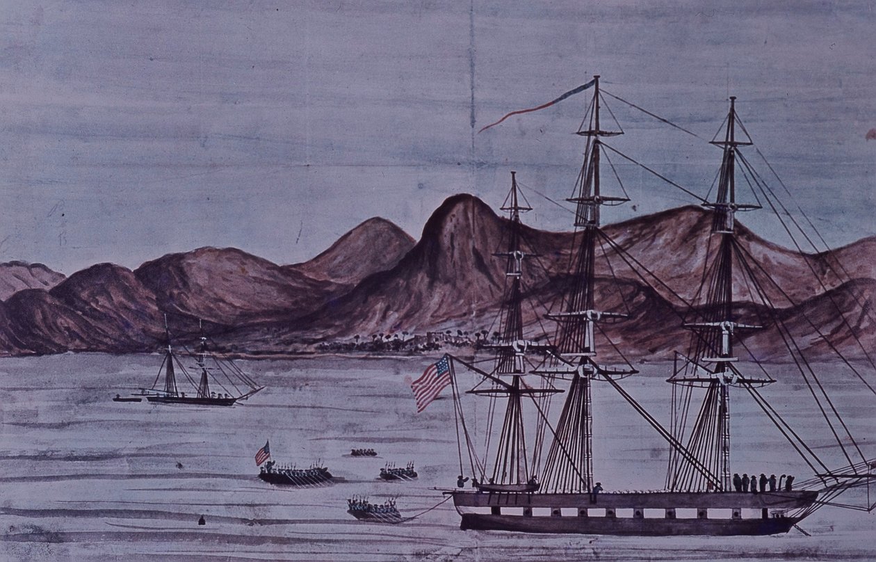 Guerra Mexicano-Americana (1846-48), forças de desembarque da Marinha dos EUA em Loreto de American School