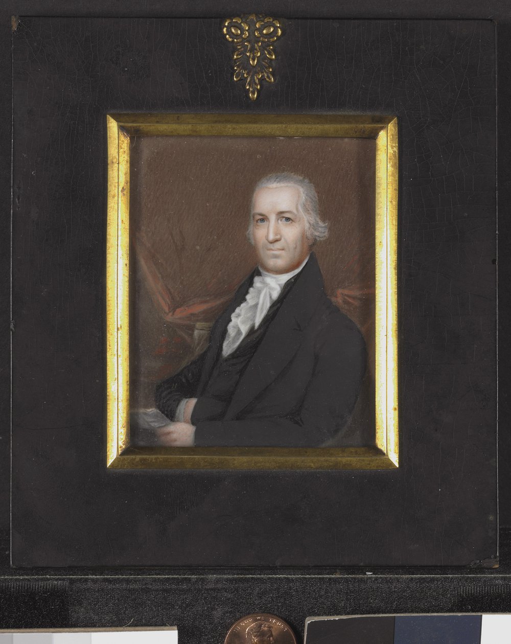 Retrato em miniatura de Samuel Osgood, c.1789 (w - c em marfim) de American School