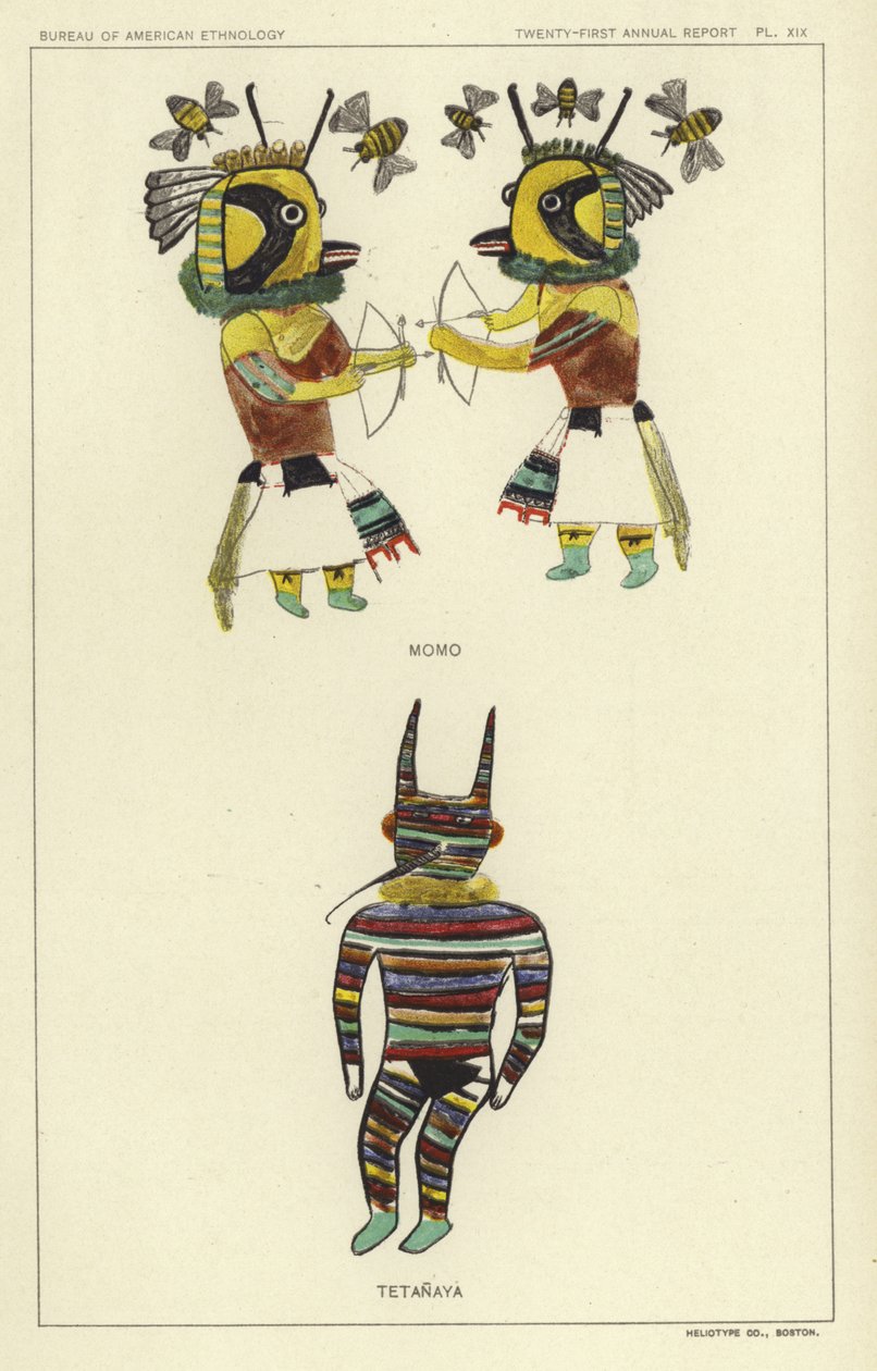 Momo, Tetanaya (litografia a cores) de American School