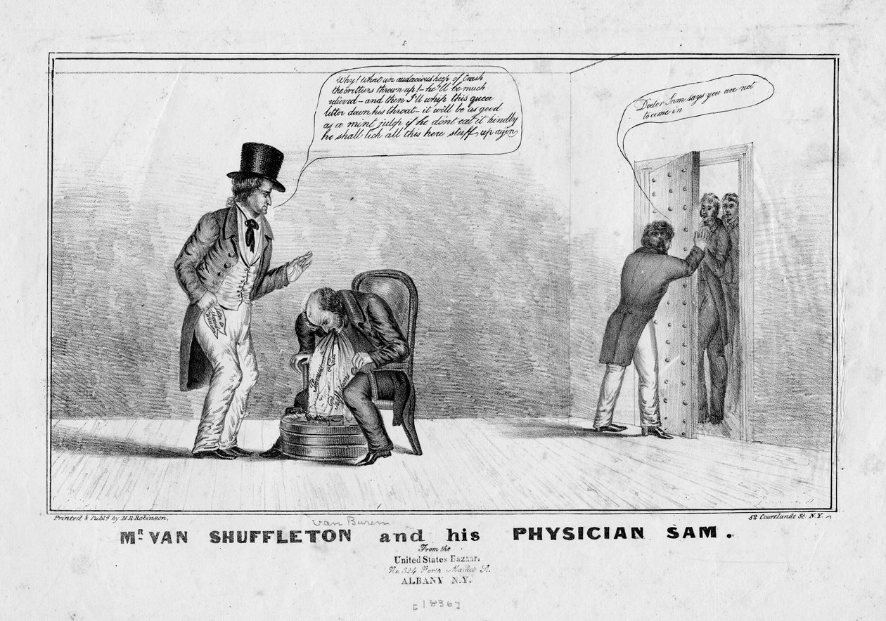 Sr. van Shuffleton e seu médico Sam, c.1836 de American School