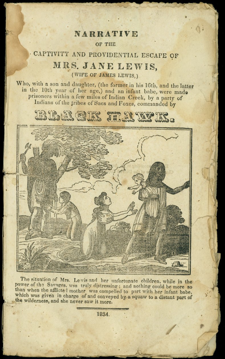 Narrativa do cativeiro e fuga providencial da Sra. Jane Lewis, publicada em 1832 de American School