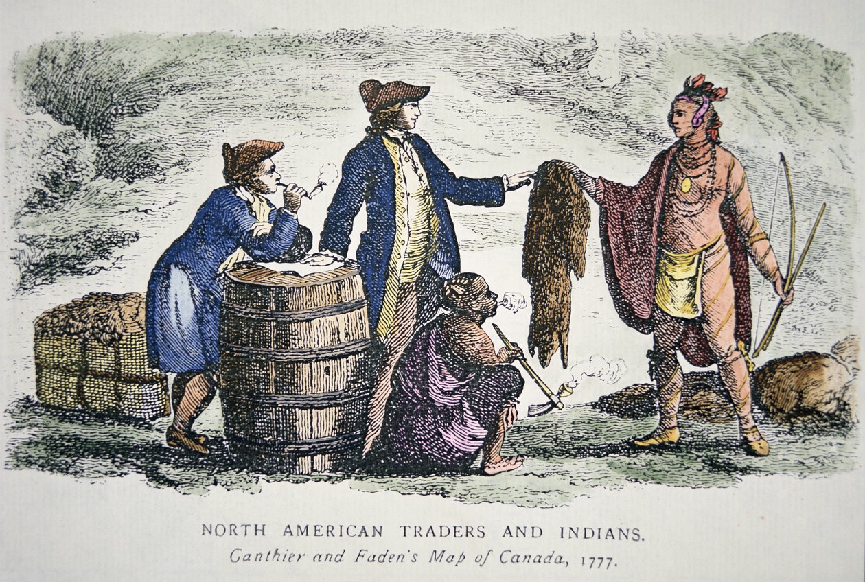 Peles de comércio nativas americanas de American School