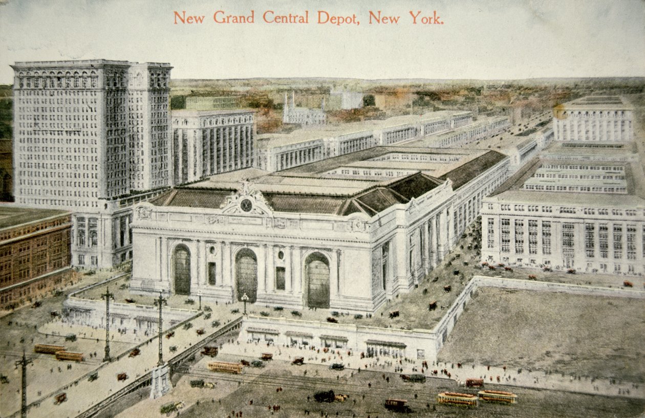 New Grand Central Depot, New York, c.1905 (cor litho) de American School