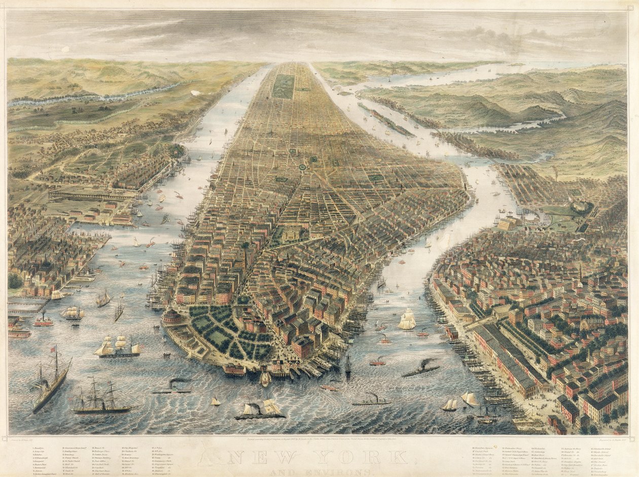 Nova York e seus arredores, 1867 de American School