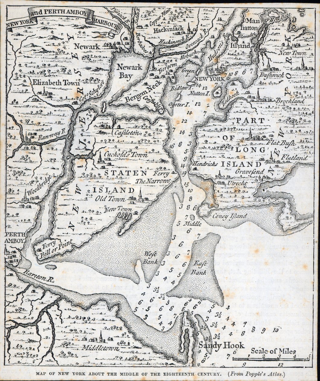 Nova Iorque em meados do século XVIII (litho) de American School