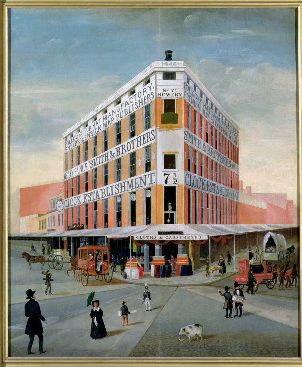No.7 12 Bowery, NYC, c.1837-39 de American School