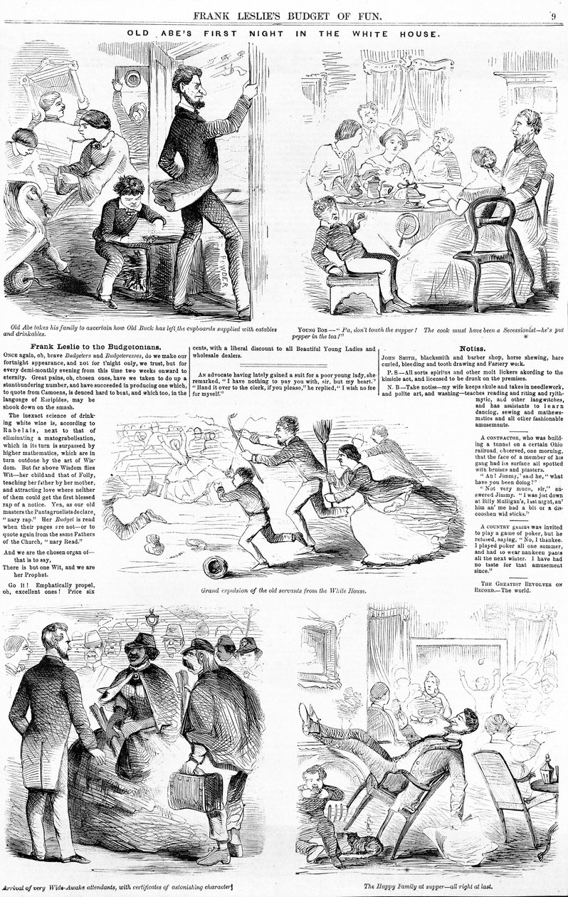 Old Abes Primeira Noite na Casa Branca, c.1860 de American School