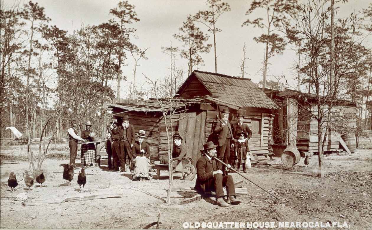 Casa velha do Squatter perto de Ocala, Florida, c.1880s de American School