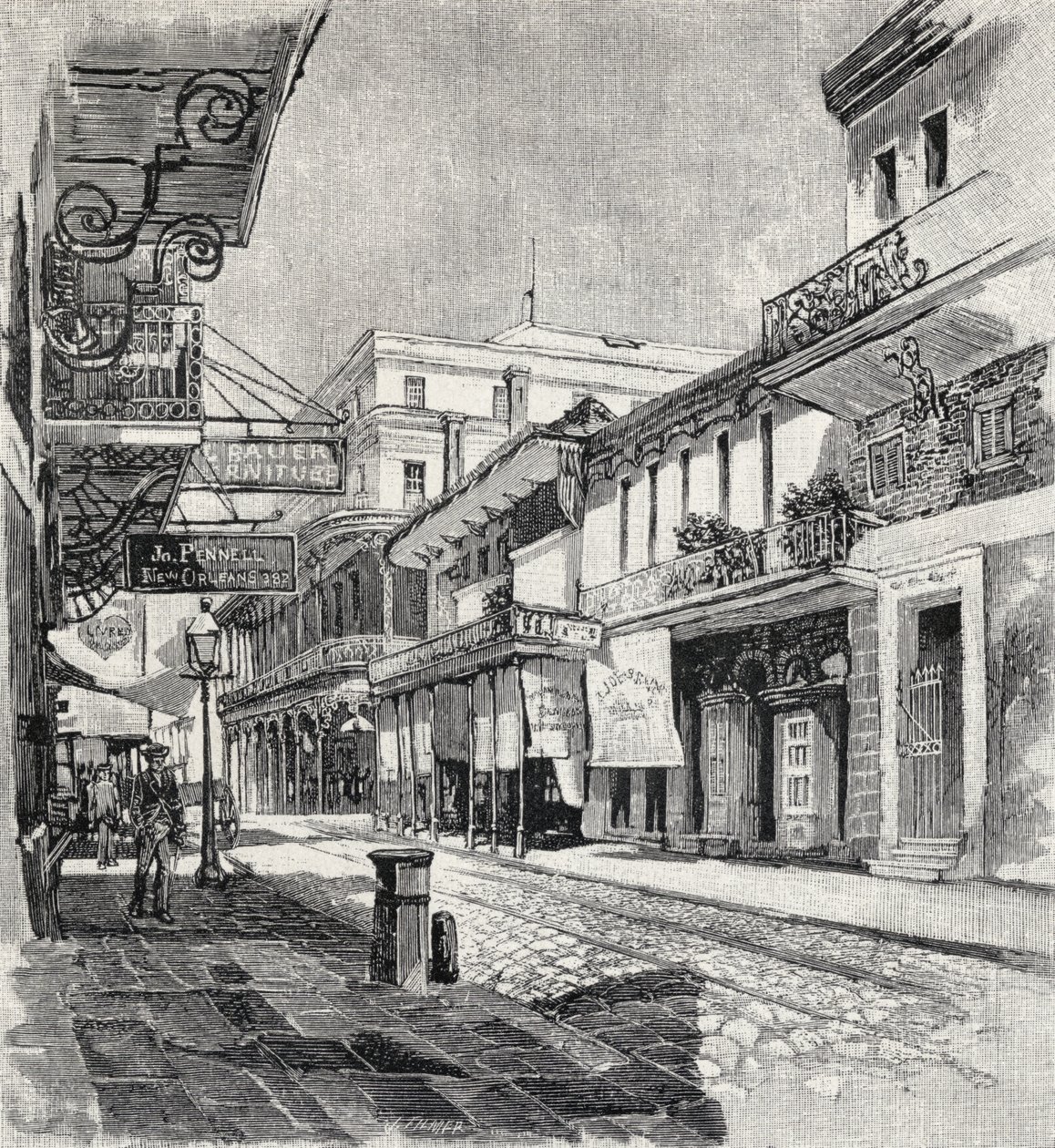 Old St. Louis Hotel, mais tarde The State House, em Nova Orleans, de "The Century Illustrated Monthly Magazine", de maio a outubro de 1883 de American School