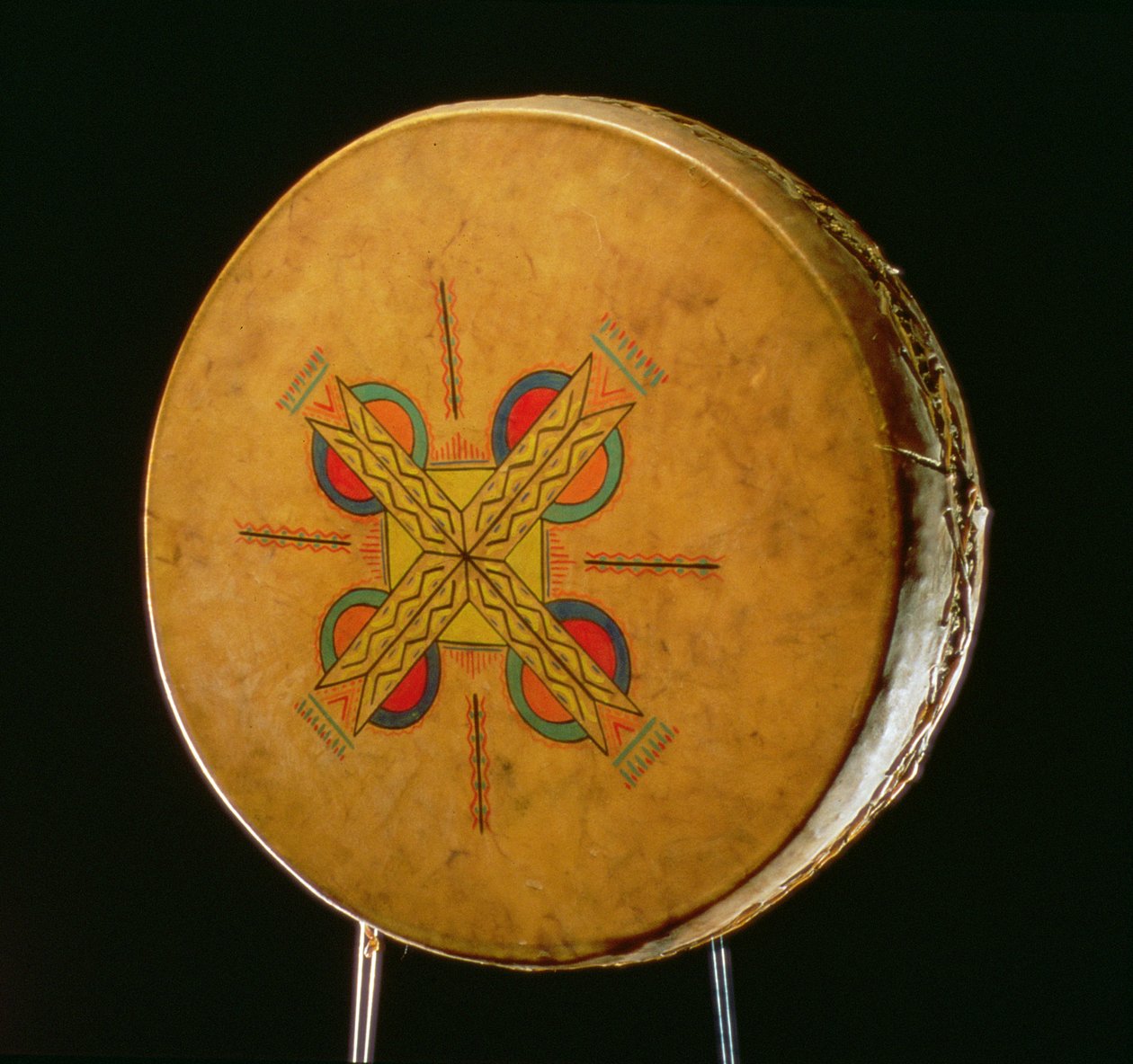 Osage drum, de Oklahoma (pele de búfalo) de American School