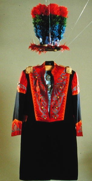 Osage womans vestido de noiva, de Oklahoma (têxtil) de American School
