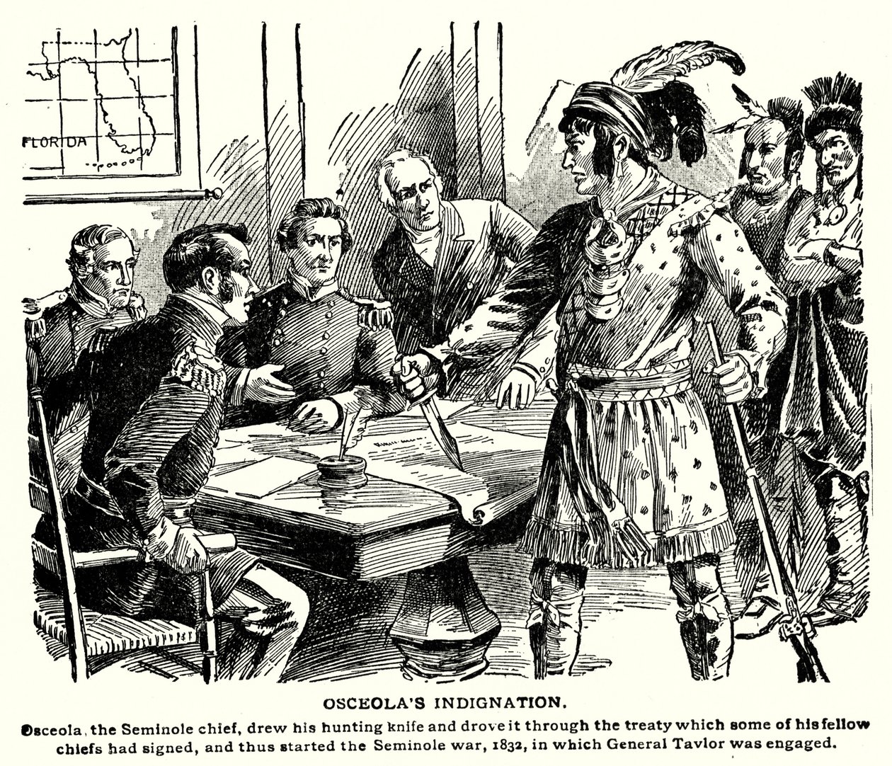 A indignação de Osceola (litografia) de American School