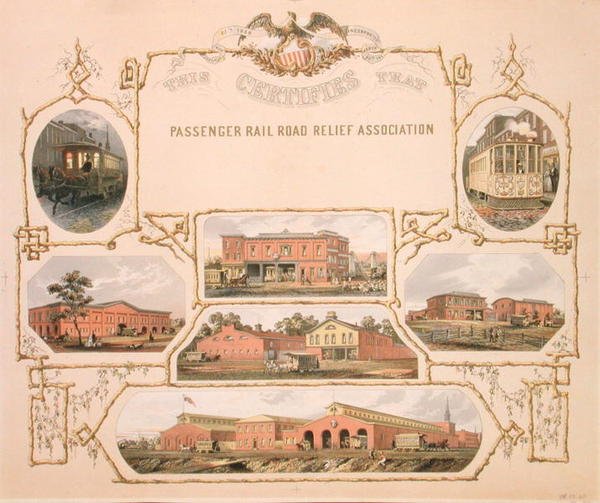 Certificado da Associação de Socorro Ferroviário de Passageiros de American School