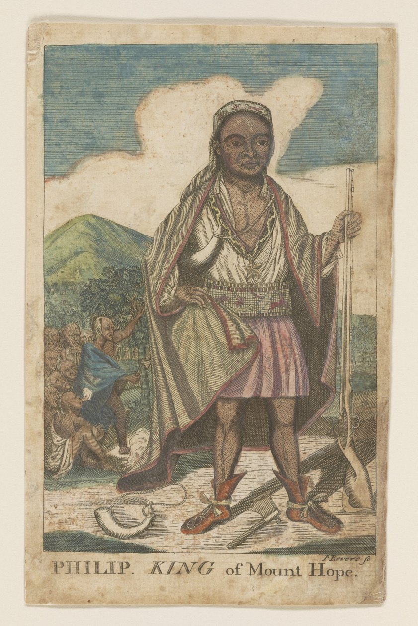 Phillip, Rei do Monte Esperança, pub. 1772 (gravura colorida à mão) de American School