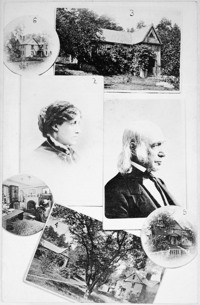 Fotos da família Alcott e sua casa de American School
