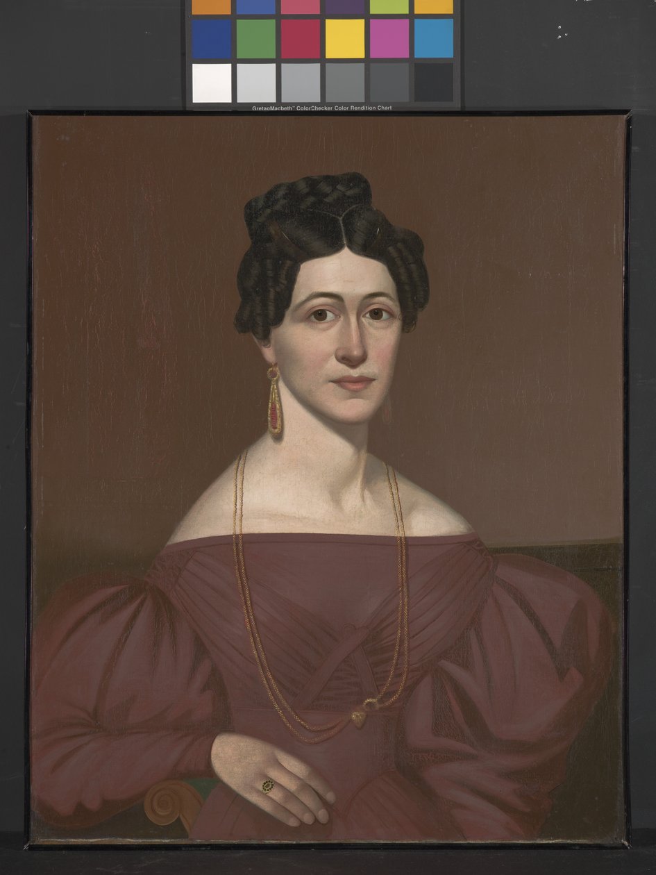 Retrato de Eliza C. Ayres (óleo sobre tela) de American School