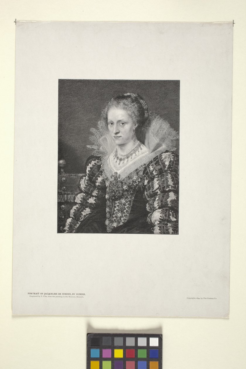Retrato de Jacquelin De Cordes (tinta) de American School