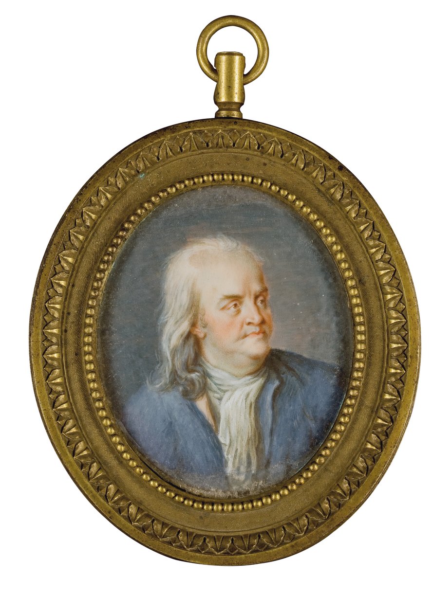 Miniatura do retrato de Benjamin Franklin de American School