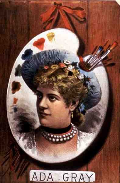 Retrato de Ada Gray (cor litho) de American School