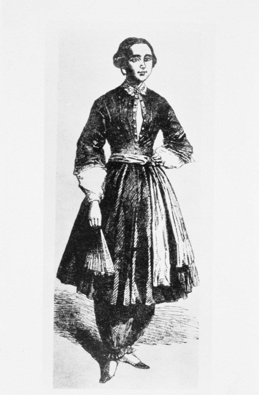 Retrato de Amelia Bloomer (1818-94) c.1850 de American School