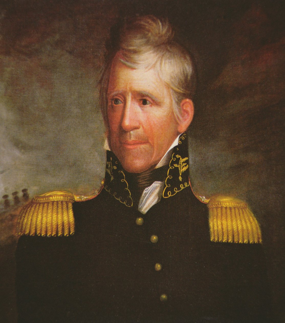 Retrato do general americano Andrew Jackson (cor litho) de American School