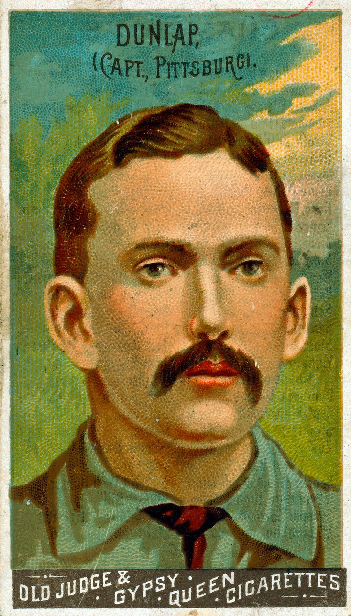 Retrato de Fred Dunlap, Pittsburgh Alleghenys, 1887 de American School